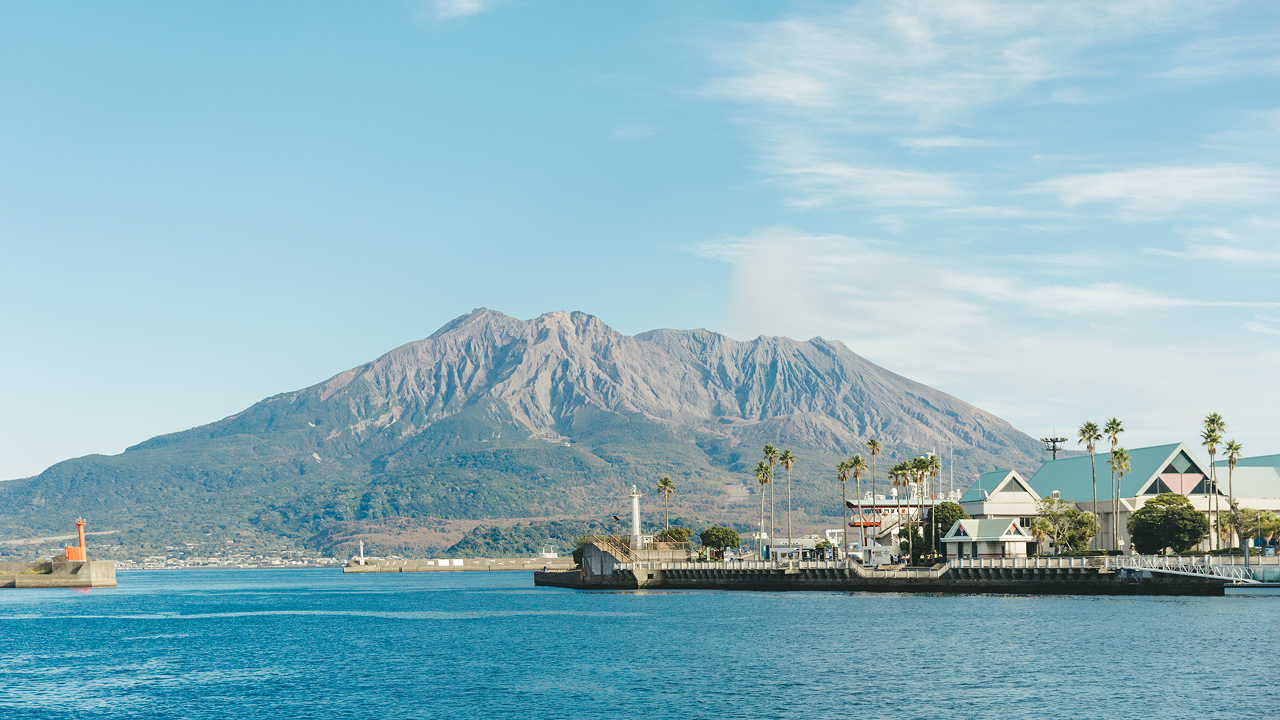 雄大な桜島の画像